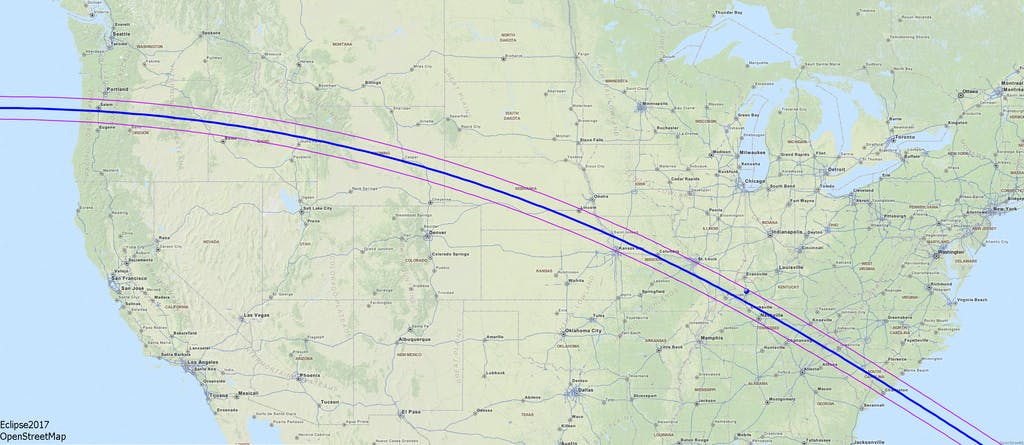 'Path of Totality' for 2017 solar eclipse
