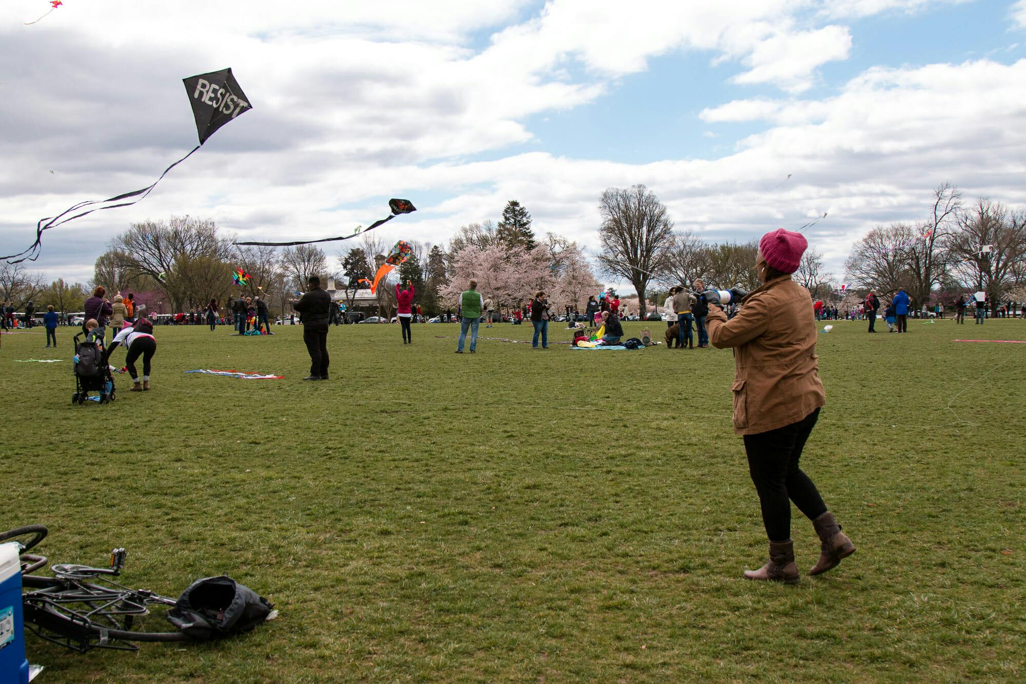 Trump protest at kite festival