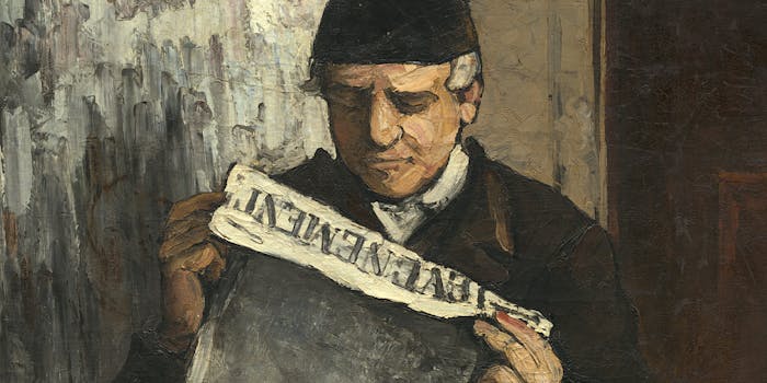 The Artist's Father, Reading "L'Événement", Paul Cézanne, 1866