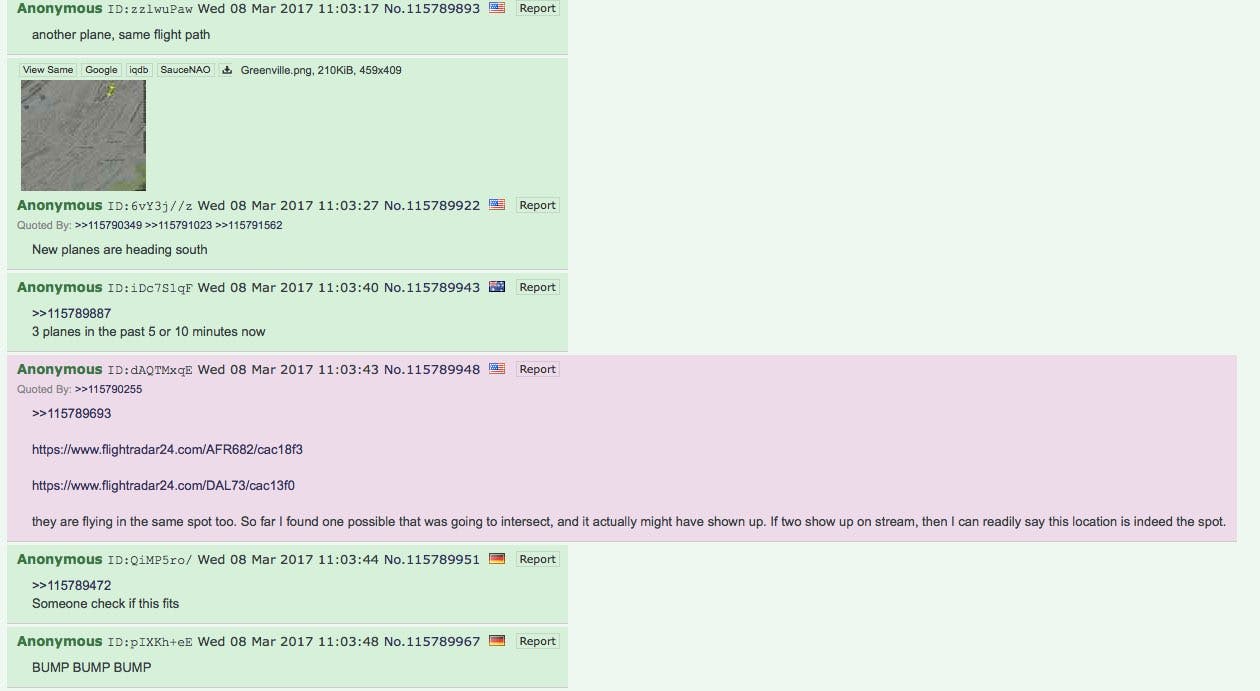 4chan discusses finding LaBeouf via flight radar