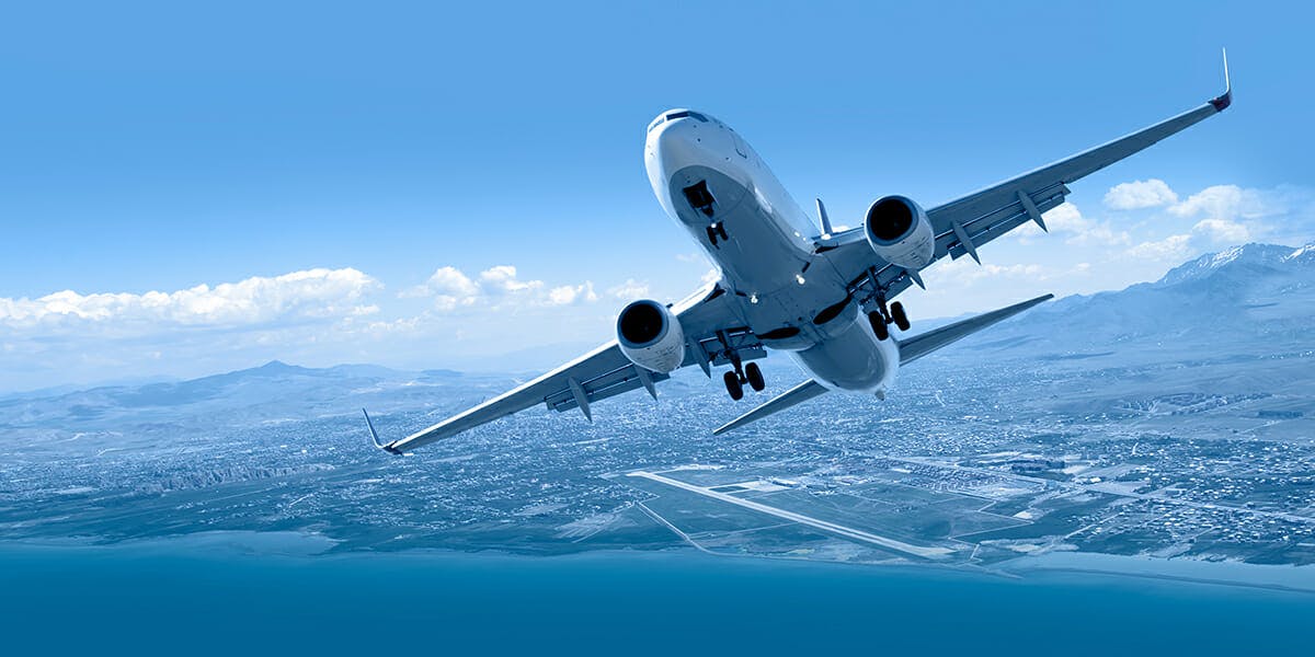 Airplane taking off - Travel by air transport