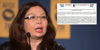 Sen. Tammy Duckworth blasted Trump's transgender military ban in a statement on Thursday.