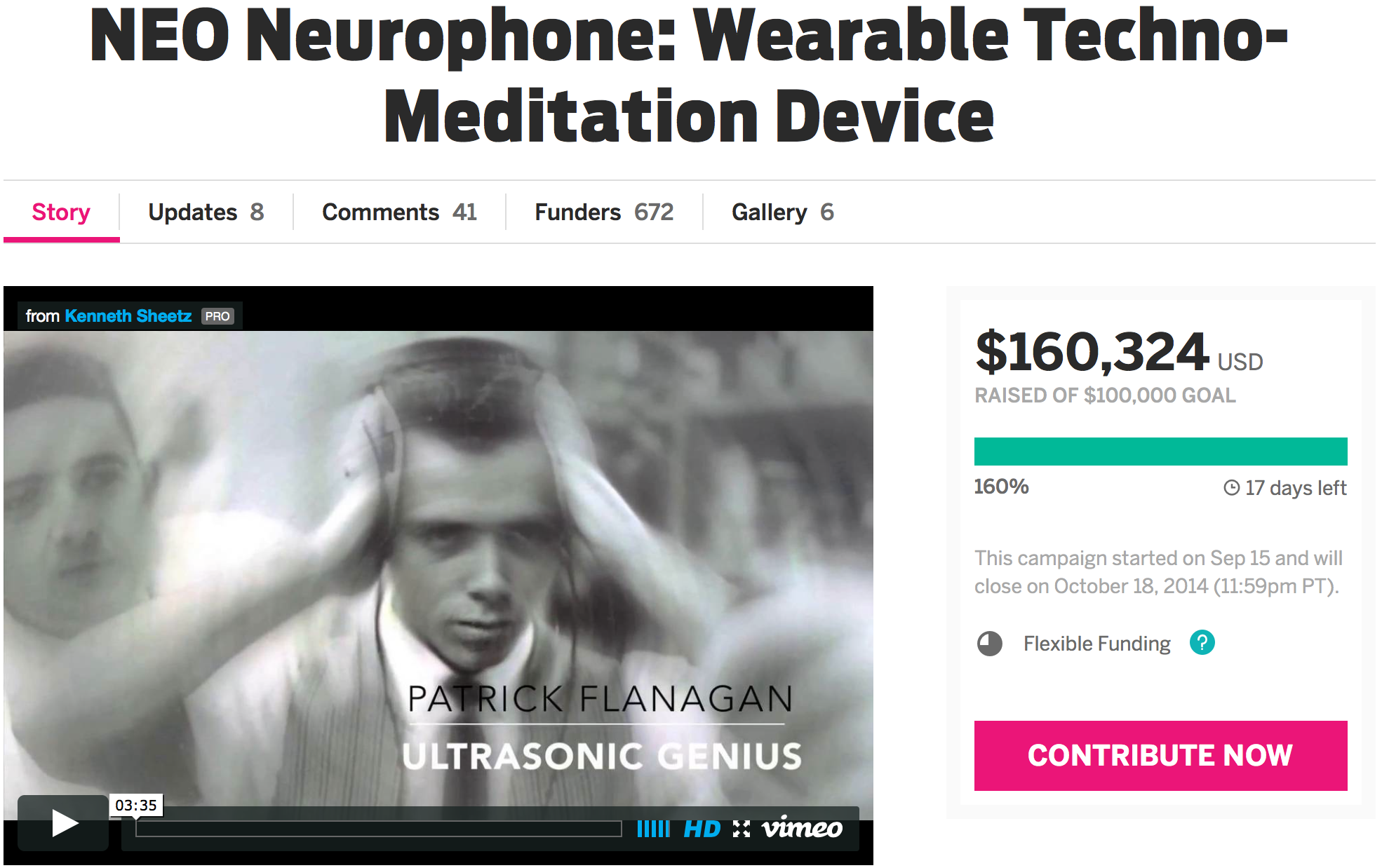 neo neurophone product page indiegogo