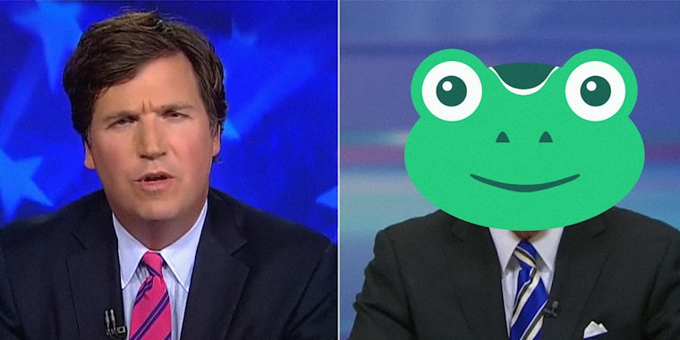 Tucker Carlson and the Gab frog