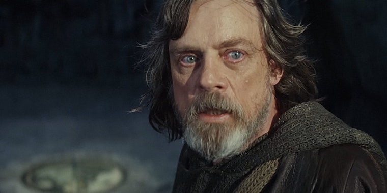 Frightened Luke Skywalker from Star Wars: The Last Jedi