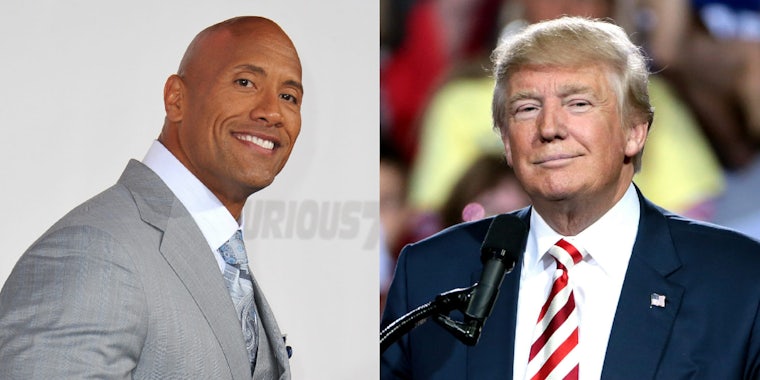 Dwayne The Rock Johnson and Donald Trump