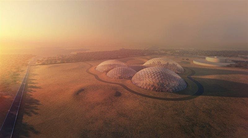 dubai mars colony concept city domes