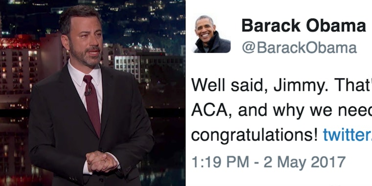 Jimmy Kimmel and Obama Tweet