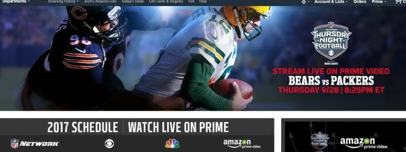 how to watch nfl games online : Amazon Prime