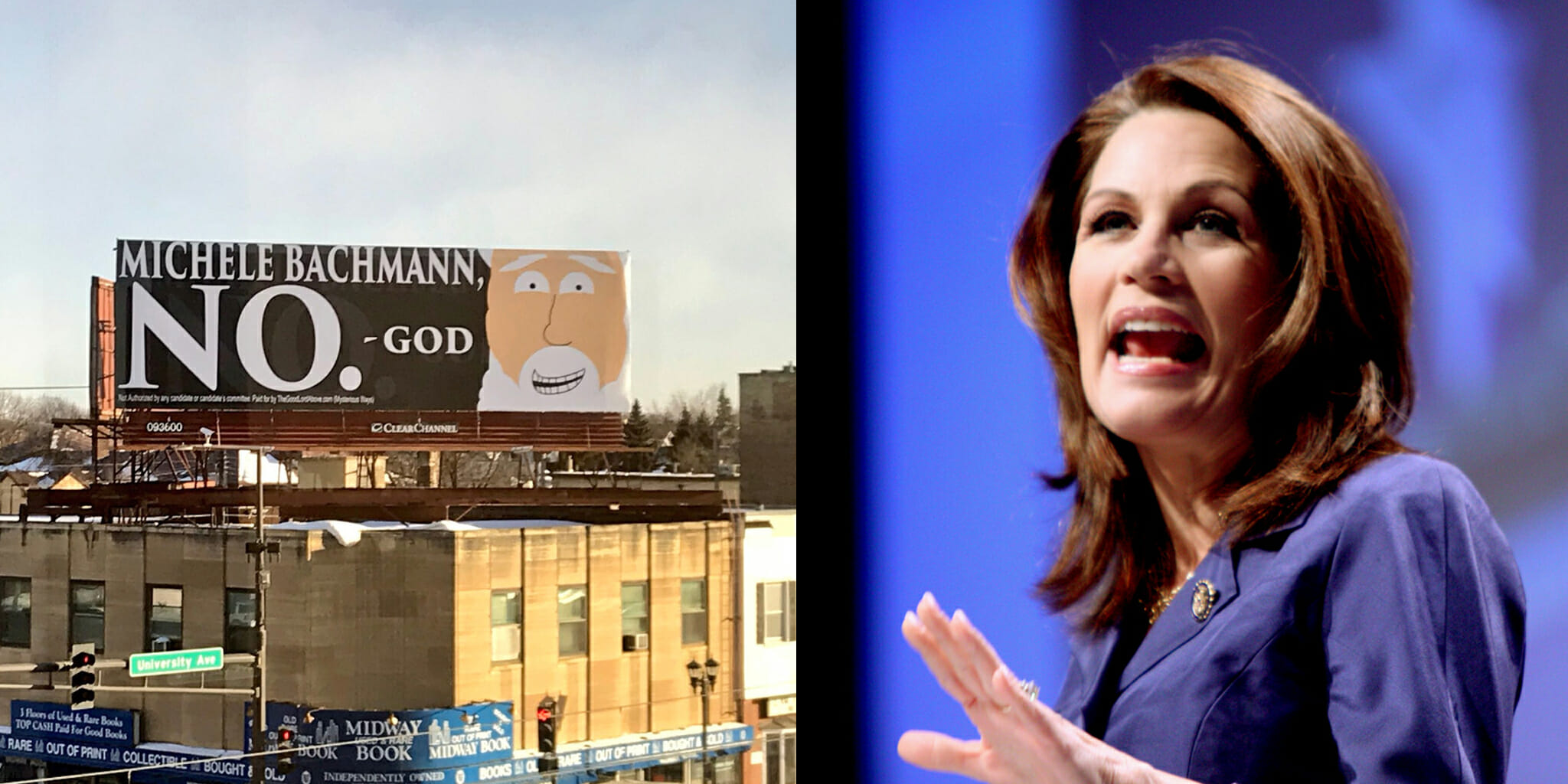 God Billboard to Michele Bachmann Don t Run for Senate