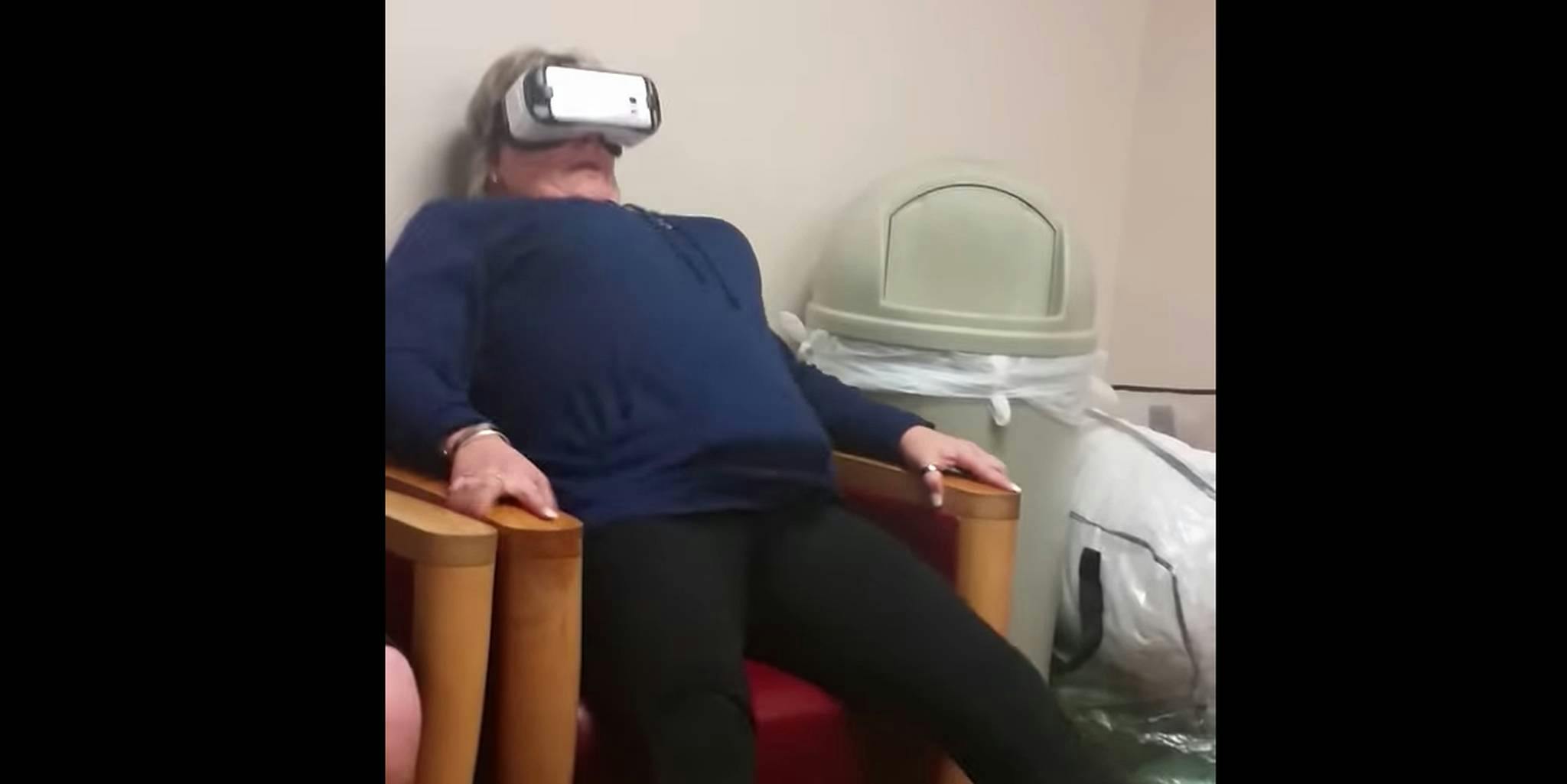 Mom Freaks Out Trying Samsung Gear Vr In Hospital Waiting Room