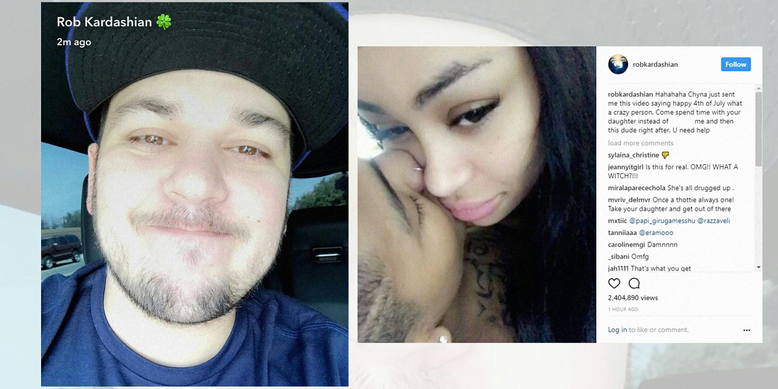 Drugged Facial Porn - Rob Kardashian And Blac Chyna: Rob's Revenge Porn Posts Allege Infidelity