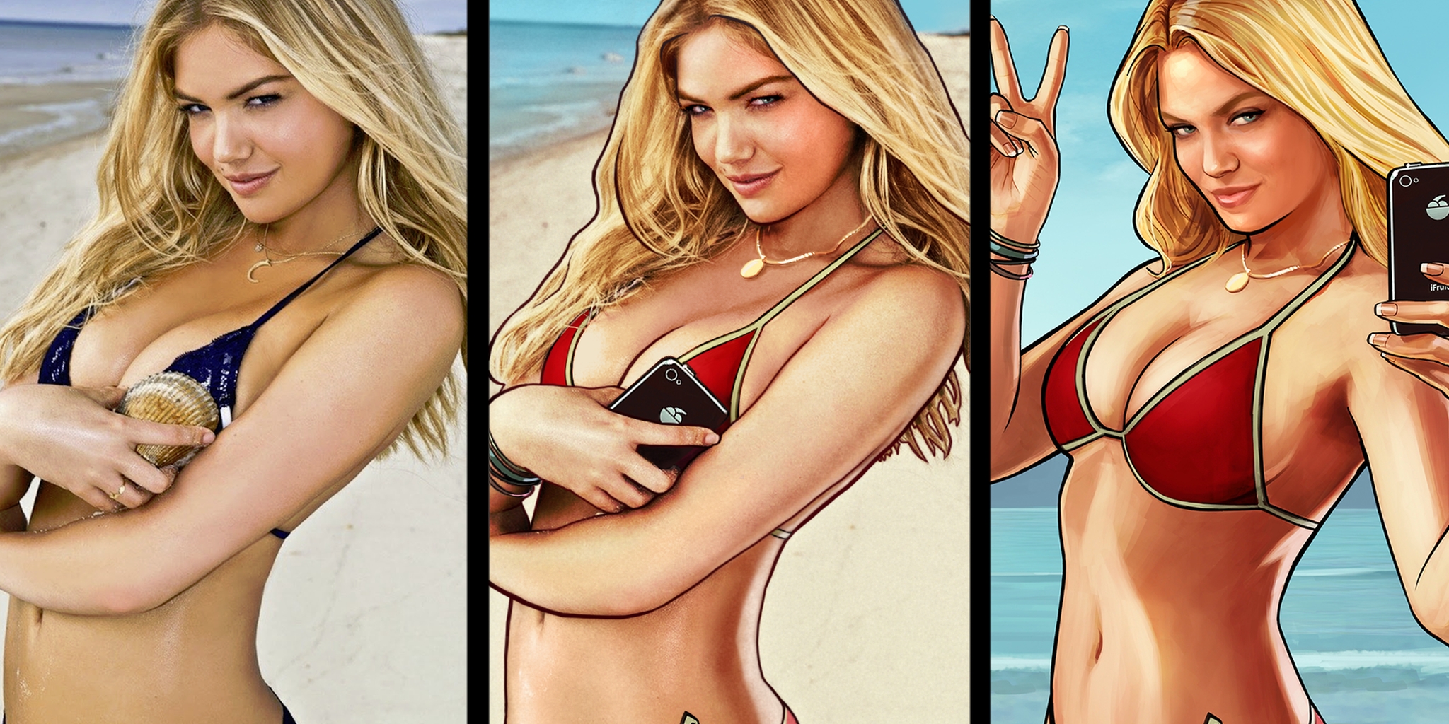 Thats not Kate Upton in the Grand Theft Auto V ads—its this model picture