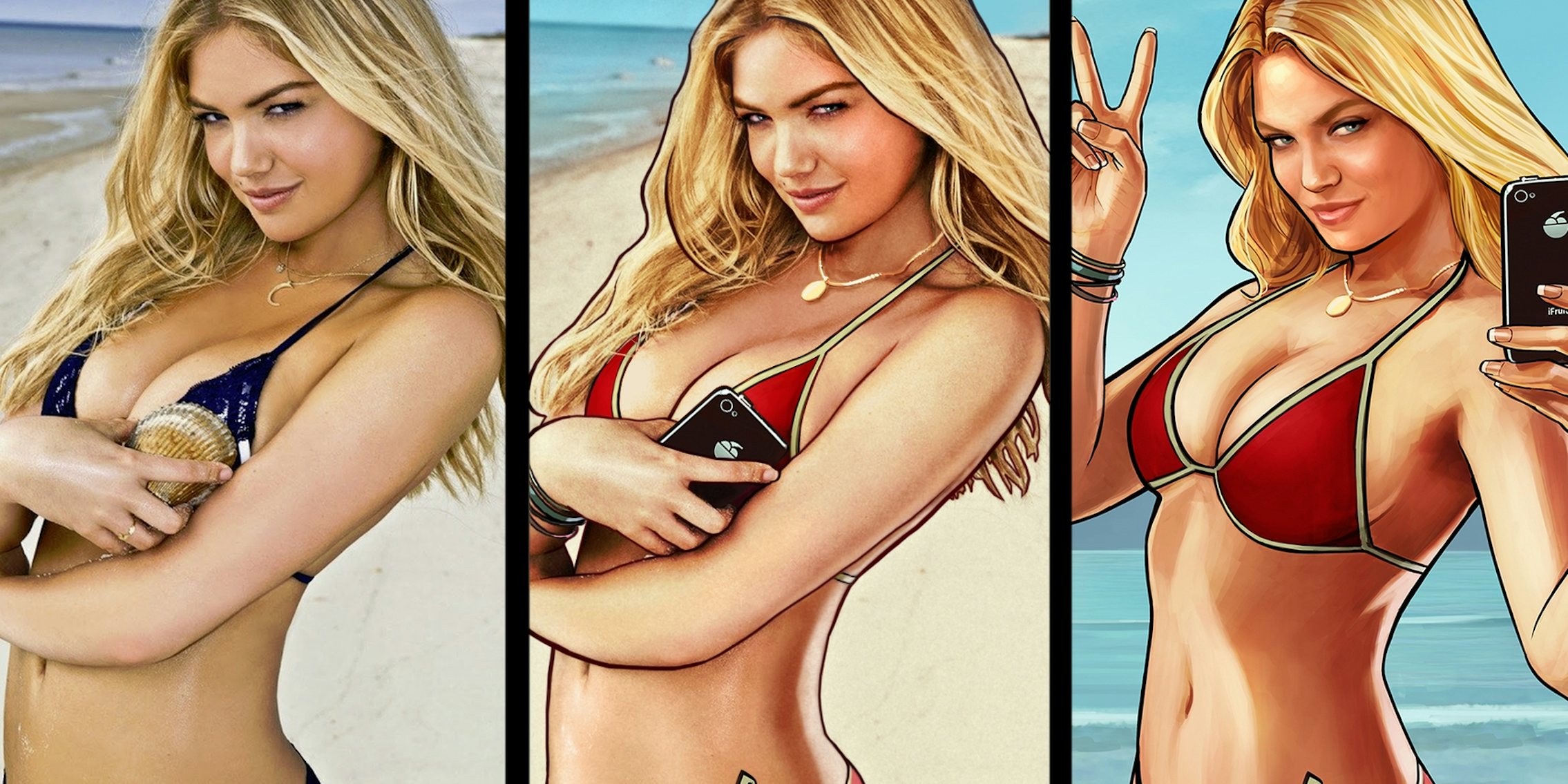 2270px x 1135px - That's not Kate Upton in the 'Grand Theft Auto V' adsâ€”it's this model - The  Daily Dot