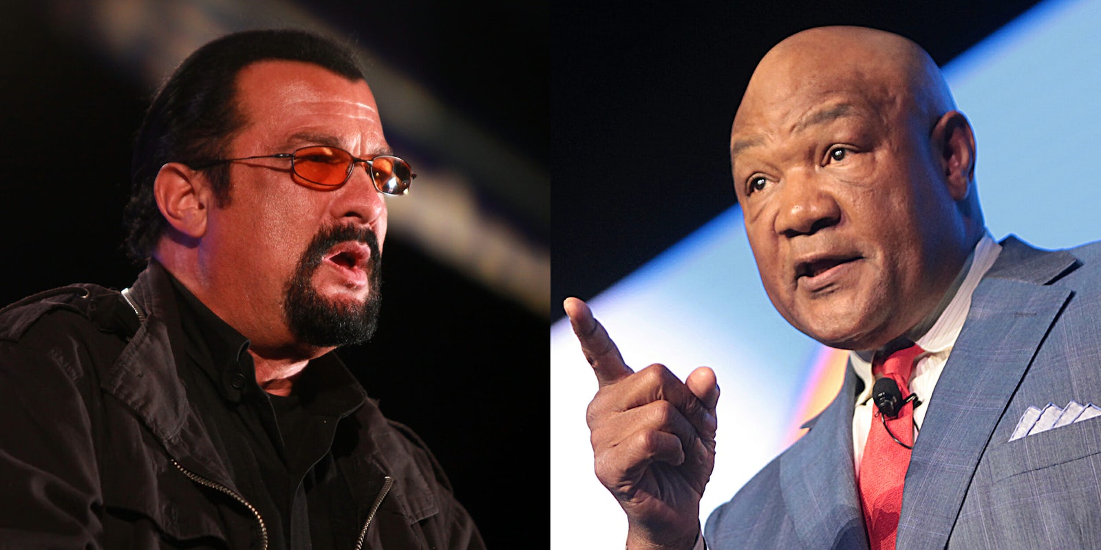 Steven Seagal and George Foreman