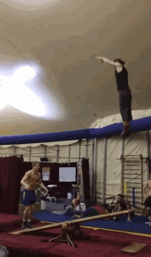 This gymnastic routine is easily the coolest use of a seesaw ever