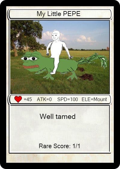 rare pepe meme card