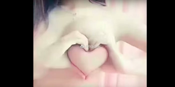 heart shaped boob challenge