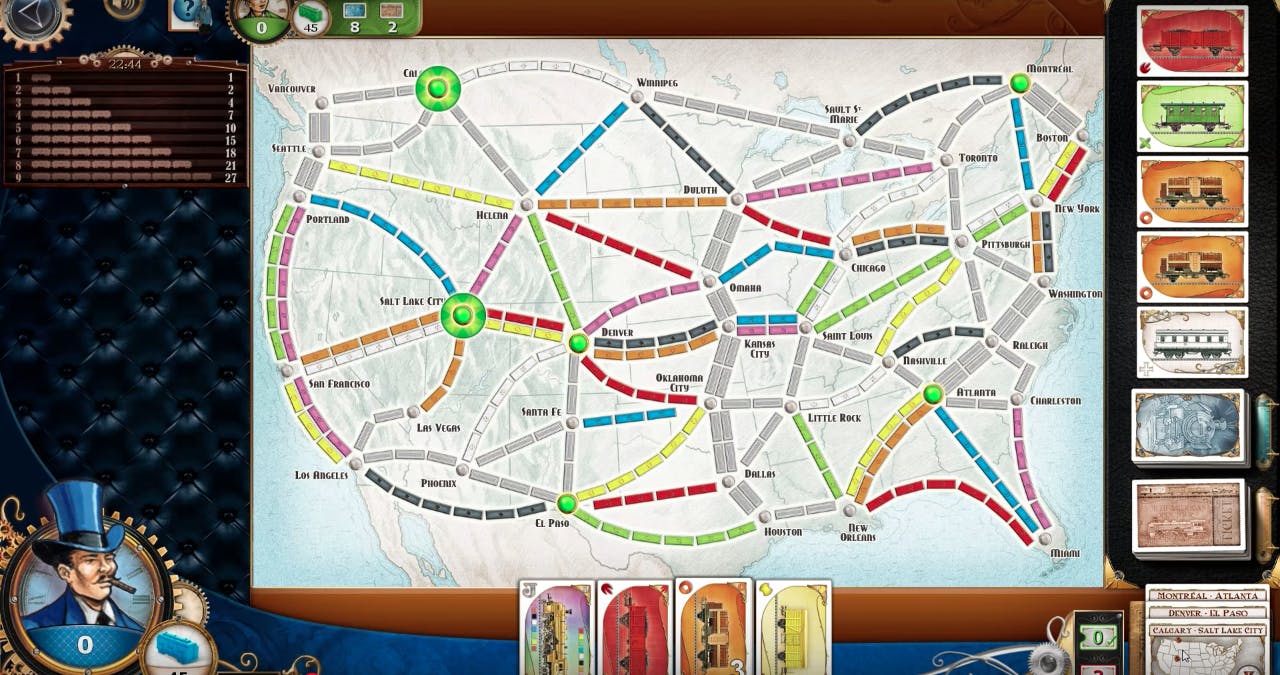 board games online : Ticket to Ride