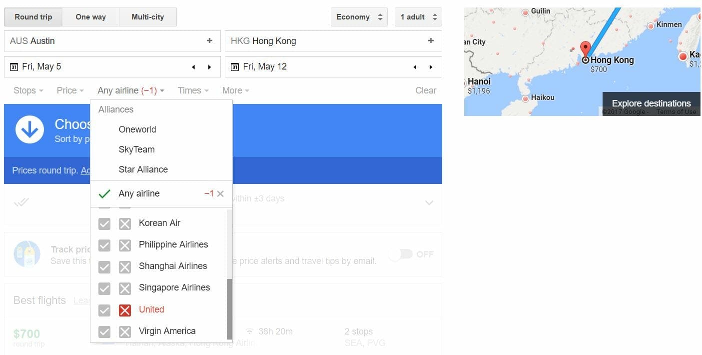 google flights