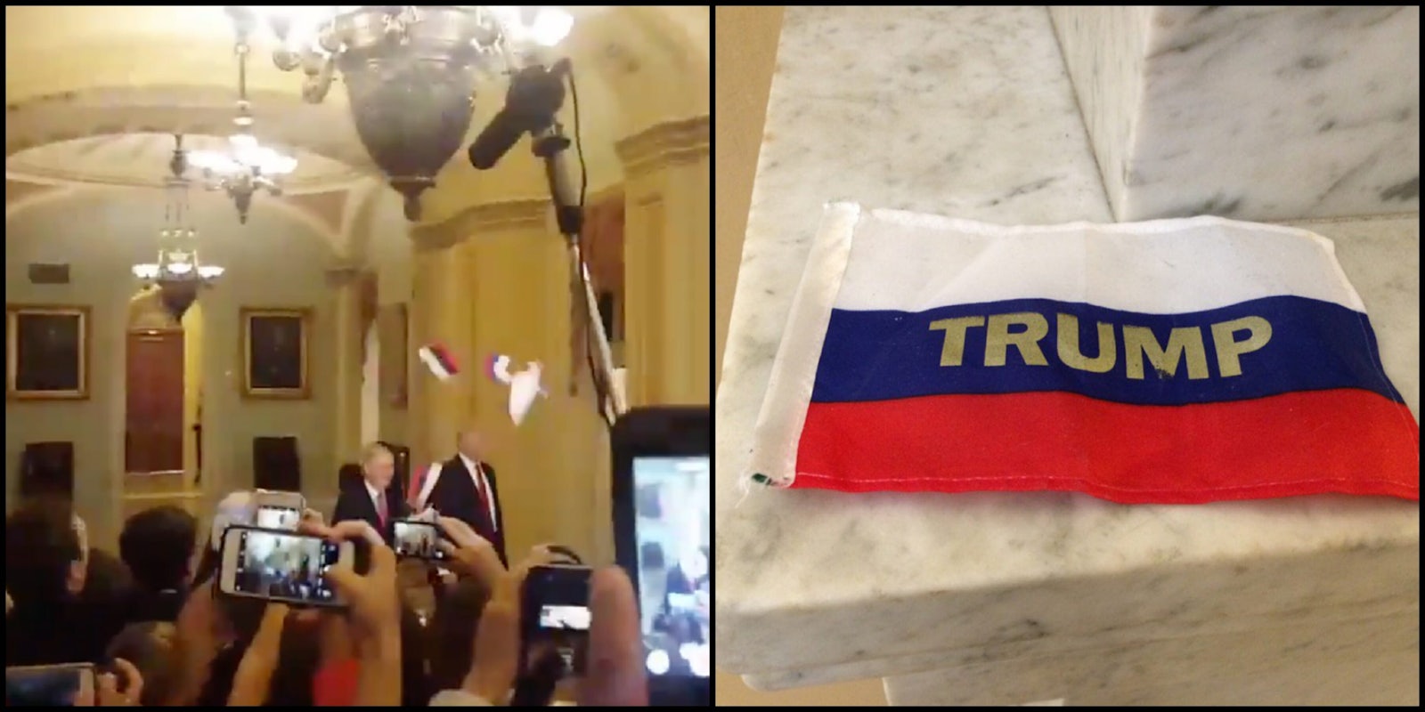 Trump Russian Flags Protest