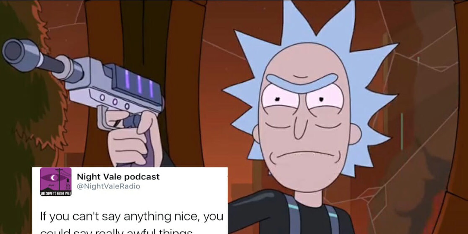 Rick and Morty Welcome to Night Vale mashup
