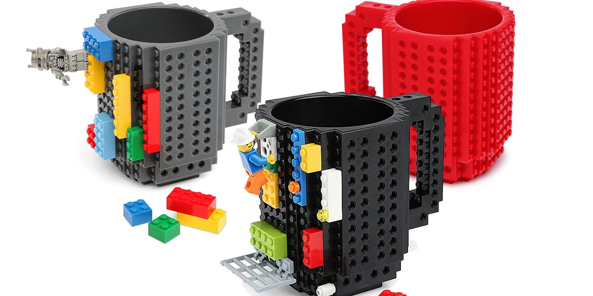 This interactive Lego coffee mug makes mornings more fun