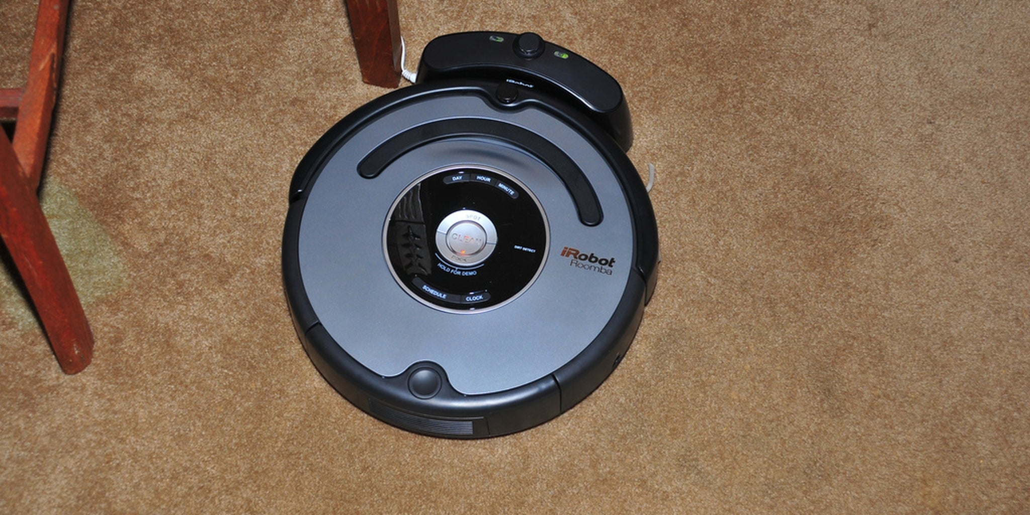 Roomba tries to clean up dog poop, does a crappy job