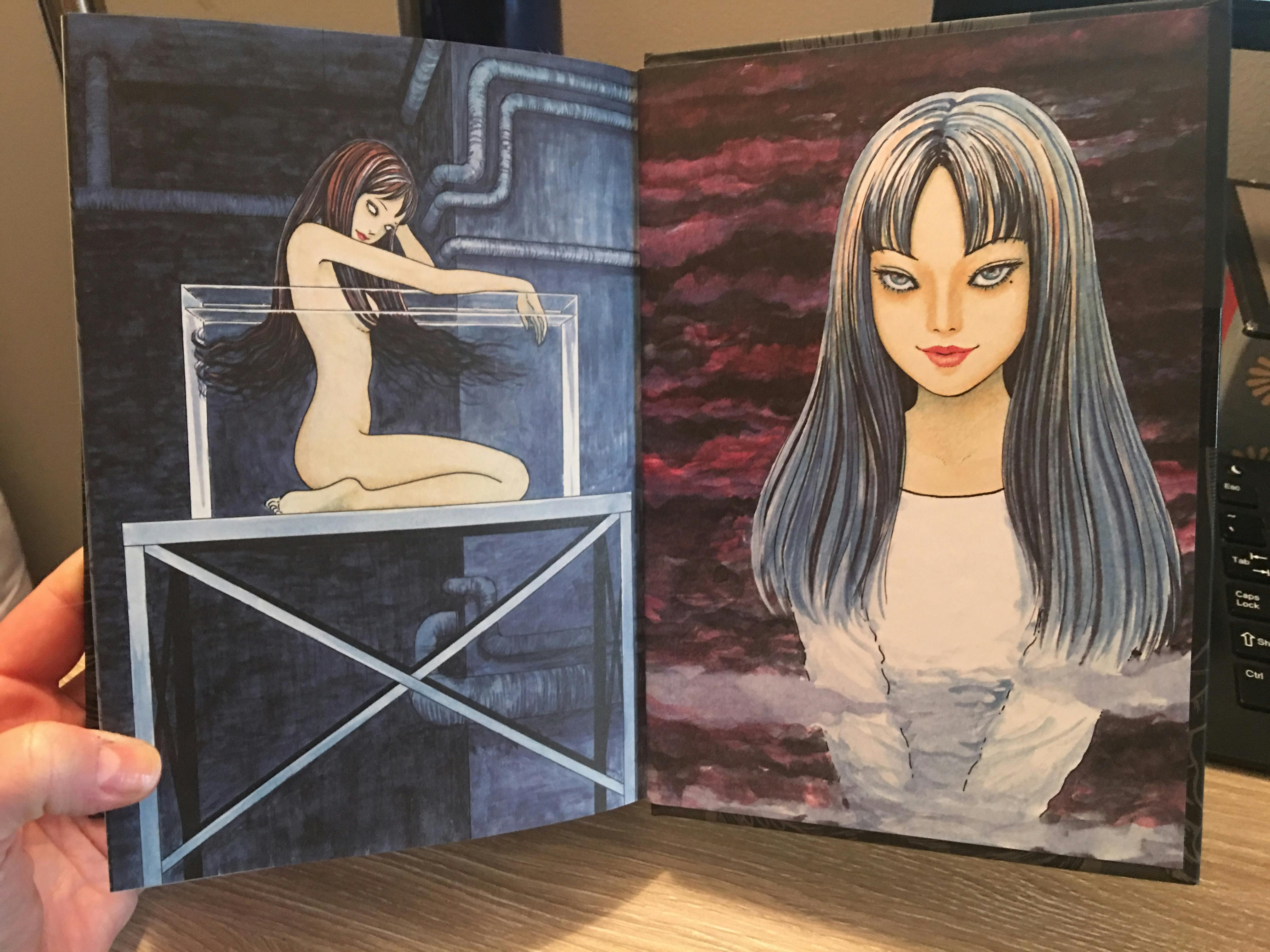 Ito's chilling art adorns the inner pages.