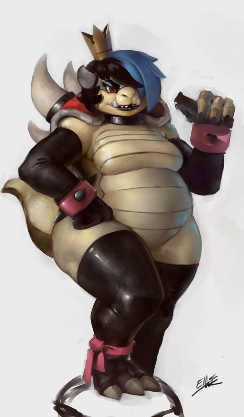 Bowser remixed as a woman