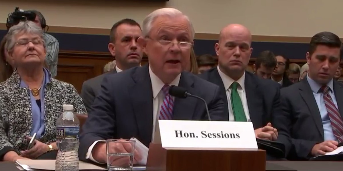 Attorney General Jeff Sessions testified before the House Judiciary Committee on Tuesday.