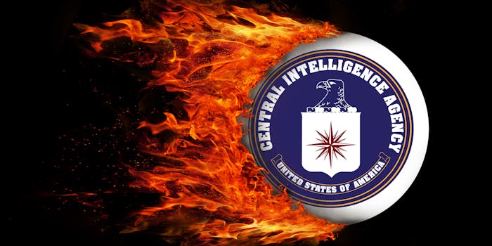 CIA Logo on Fire