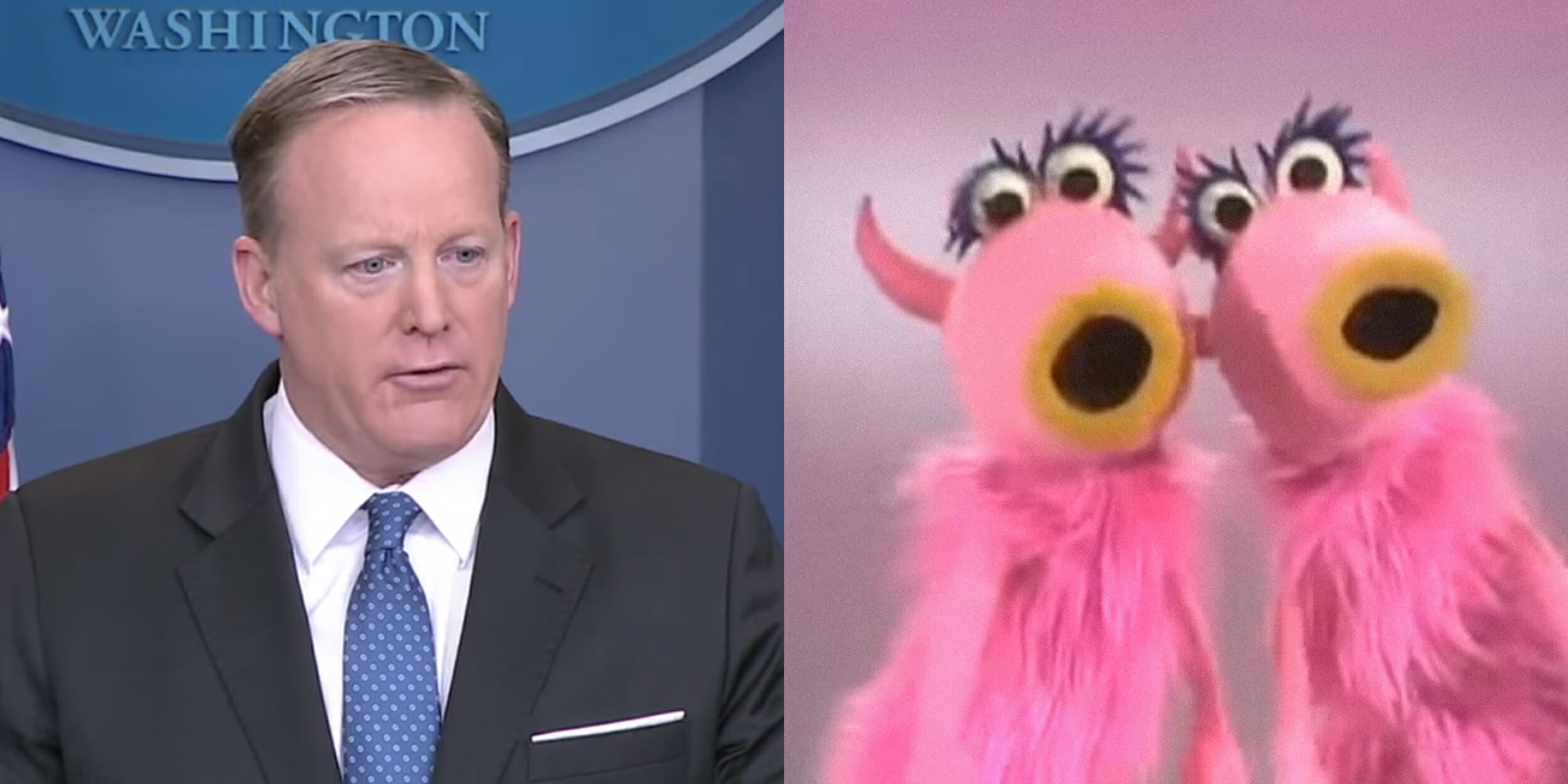 Sean Spicer and Manamanah Muppets