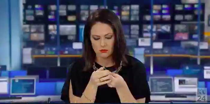 Watch Newscaster Daydreams Gets Caught Off Guard When Show Comes Back Watch Newscaster Daydreams Gets Caught Off Guard When Show Comes Back