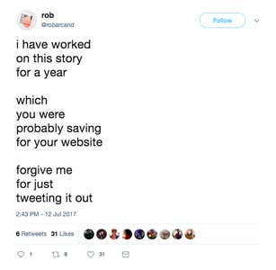 he just tweeted it out