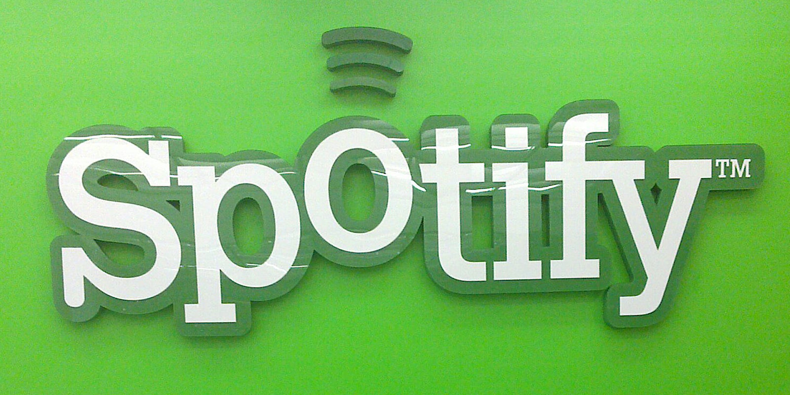 Spotify sign on wall