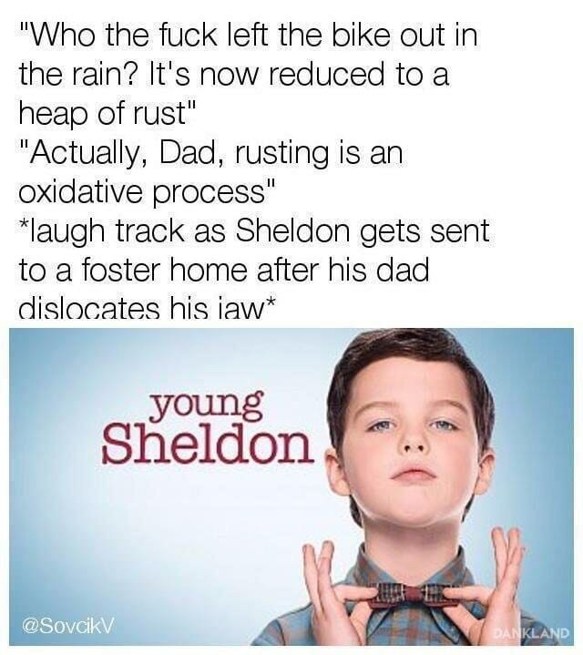 young sheldon rusting meme