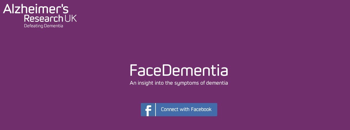 Facebook dementia app screenshot
