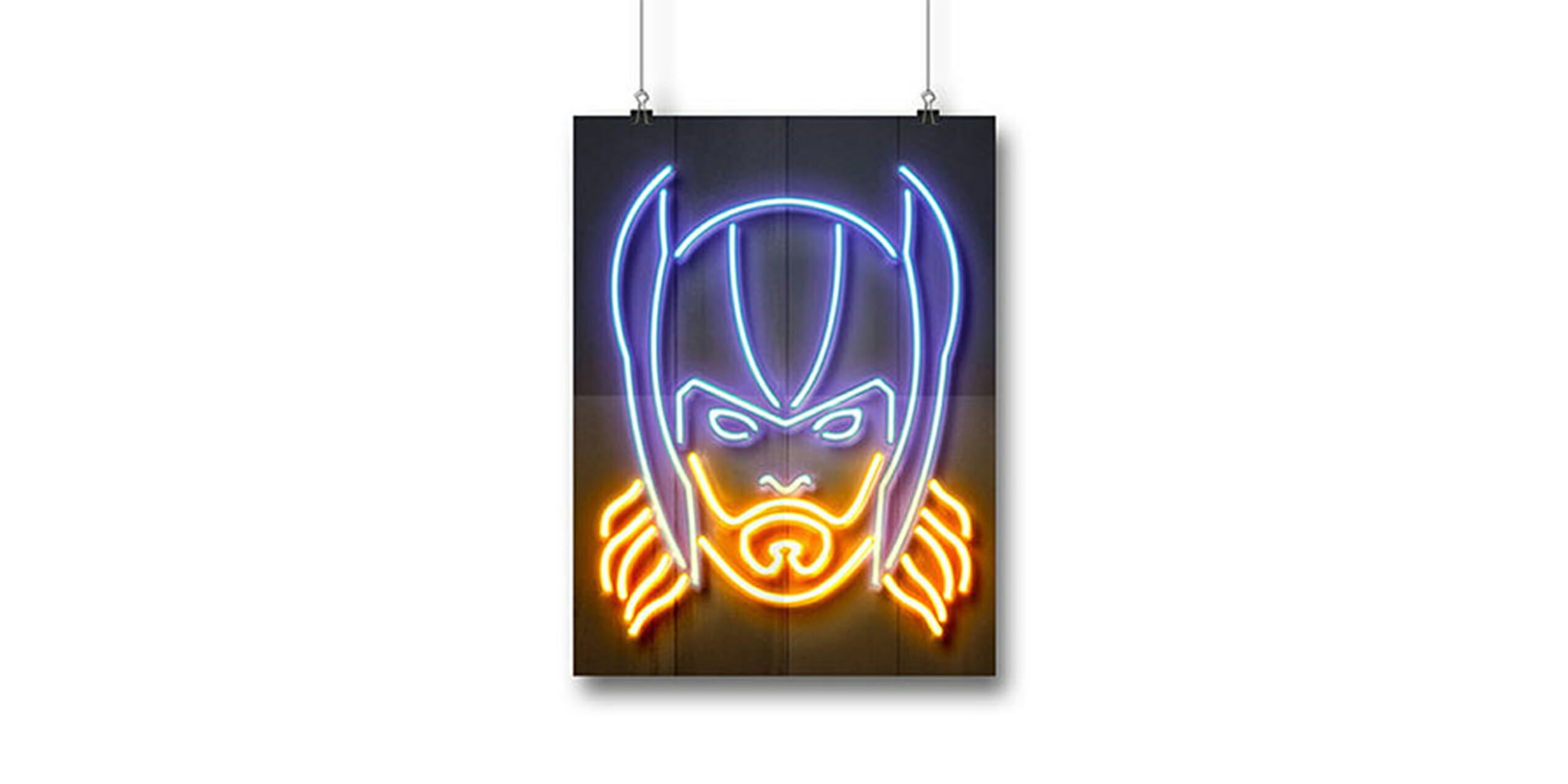 neon superhero prints