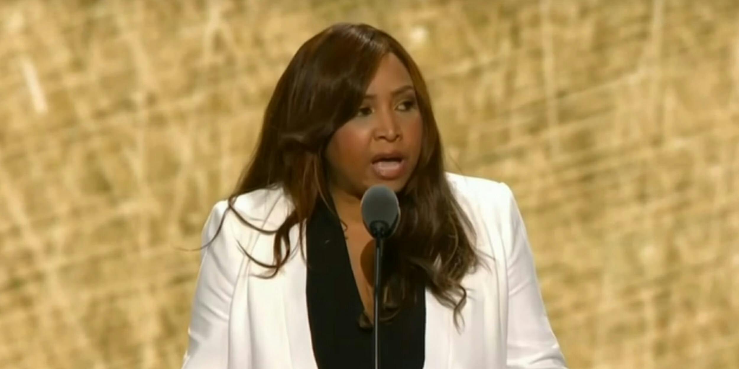 Lynne Patton of The Eric Trump Foundation speaks at the RNC in Cleveland.