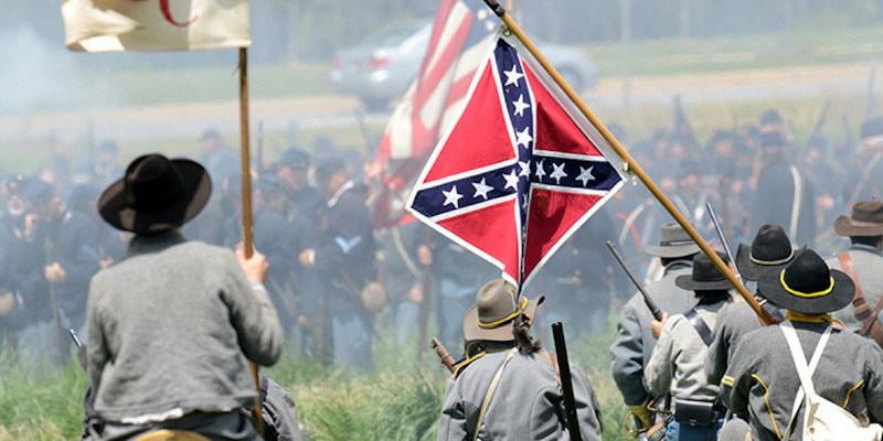 Confederate civil war re-enactors