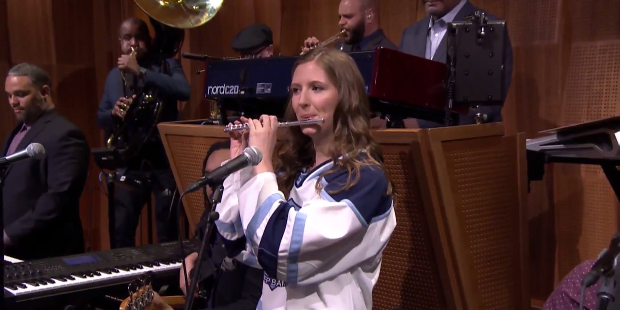 Villanova's 'crying piccolo girl' got to play her fight song with the