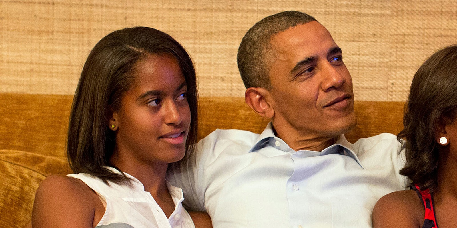 Malia and Barack Obama