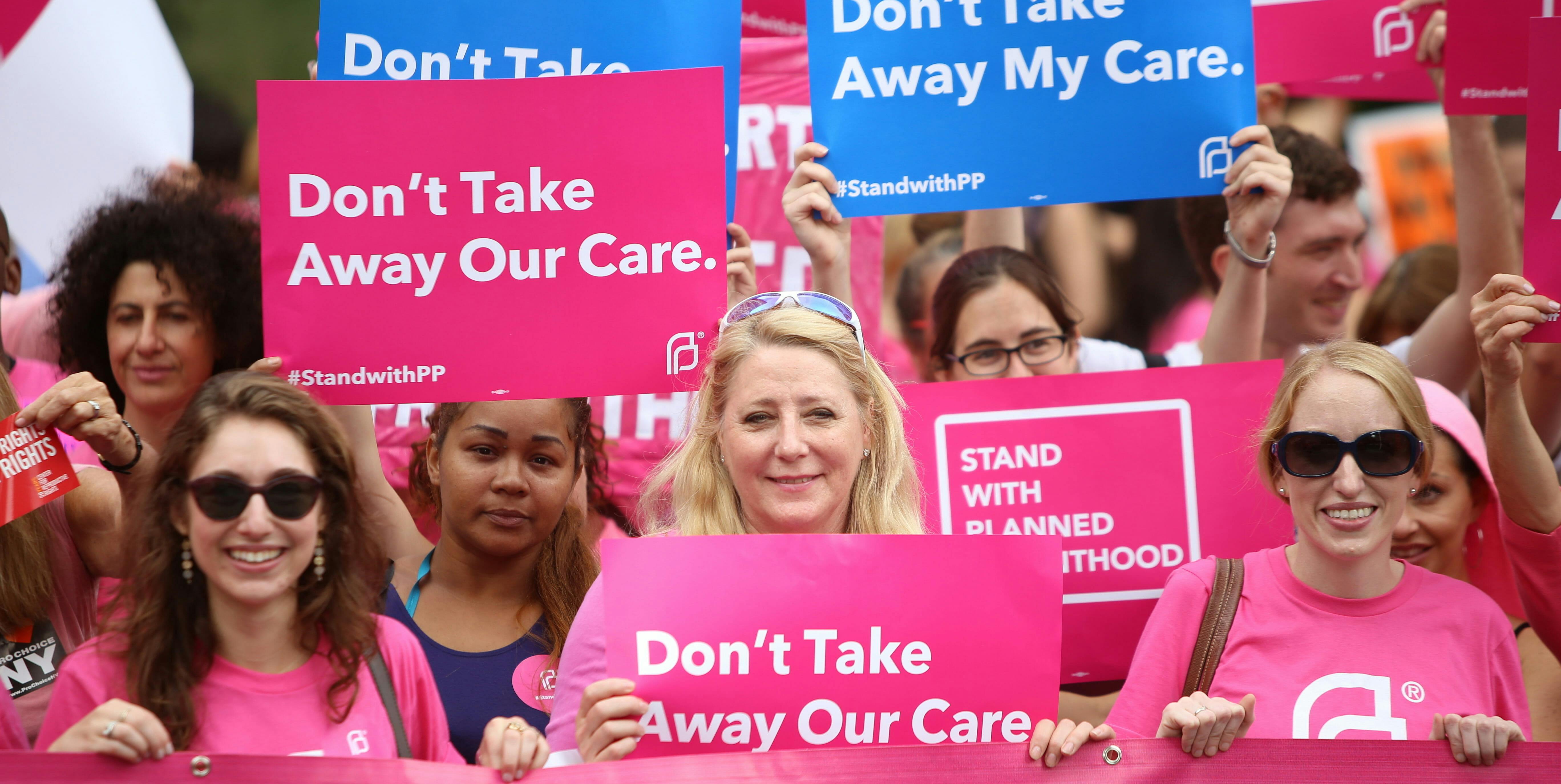 Activists and directors of Planned Parenthood gathered New York City.