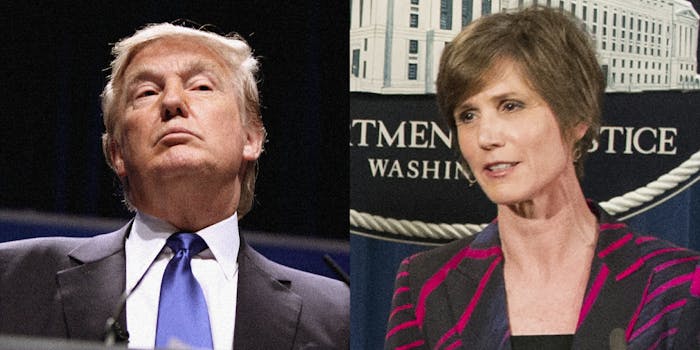 Donald Trump and Sally Yates