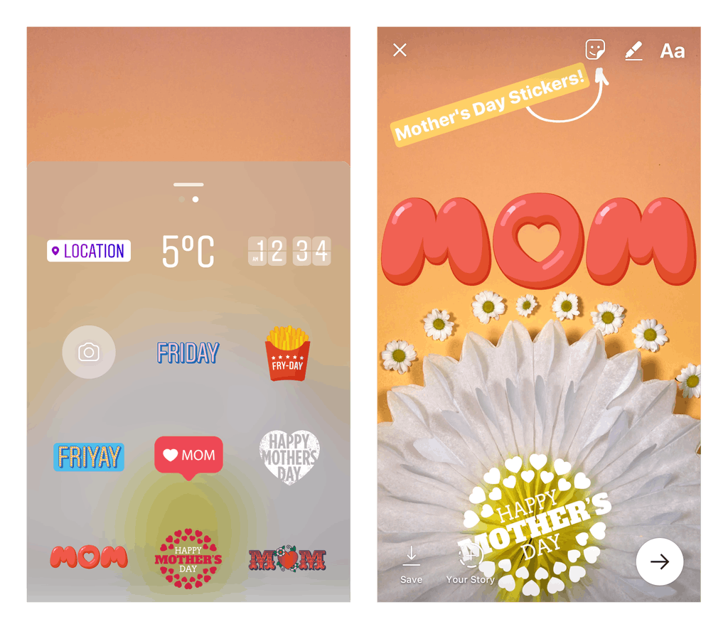 Instagram Mothers Day Stickers