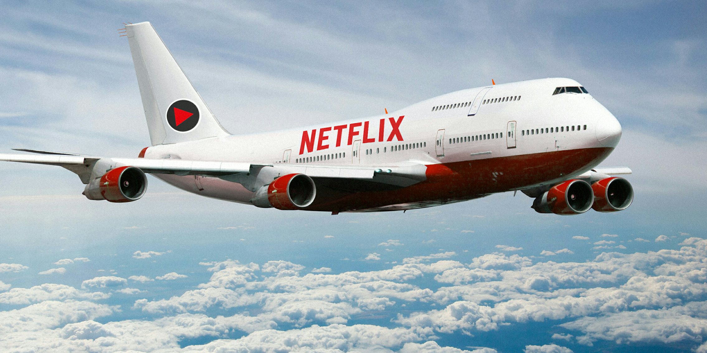 Airliner with Netflix logo and markings