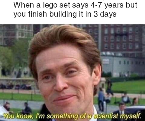 lego set scientist meme