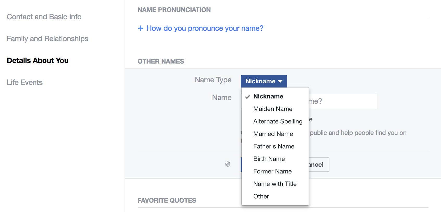 how to change your facebook name