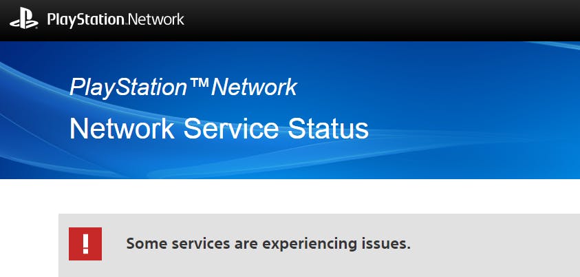 PlayStation Network currently experiencing issues